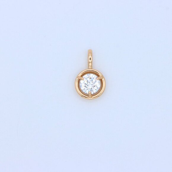 "Classic White Round Pendant with Gold Plated Frame – Elegant Shine, XPPT1707 - Picture 11 of 13